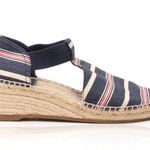 Tory Burch Catalina 3 50MM Striped Canvas/Elastic Espadrille in Navy Multi Photo 0