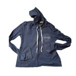 Hollister Womens Navy Blue Zip-Up Hoodie Jacket Size S Cotton/Polyester Photo 5