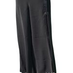Cache Black UN-ZIP 32" LEG TO THIGH Pant Satin Seam Flair Flat Front NWT $138 Photo 12
