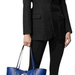 Longchamp  Le Roseau Essential Tote Bag Shoulder Bag Pebble Leather Blue Photo 1