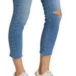 Rag and Bone NWT Cate Mid-Rise Skinny Jeans Peony with Holes Blue 28 Photo 4