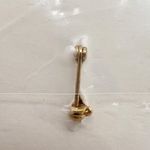 Lot of 7 Vintage Children's Choir Gold Tone Harp Shaped Lapel Pins NEW Photo 2