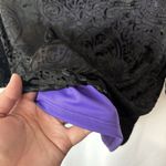 Vtg AGB Womens Large Burnout Velvet Blouse Top Black Witchy Whimsigoth Goth Y2K Photo 7