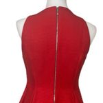 Kate Spade Dress Fit Flare Round Neck Cherry Red Cotton Silk Women’s Size 10 Photo 7