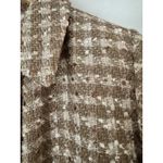 L'Agence NWT  Cove Cropped Tweed Short Sleeve Jacket Cappuccino/Gold Size 10 Photo 5