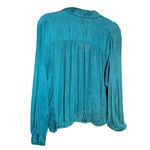 Maeve Anthropologie  Almeria Emerald Green Paisley Blouse Sz Small Photo 2