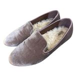 Birdies Starling Women's Size 8 Loafers Dusty Rose Pink Velvet Faux Fur Lining Photo 0