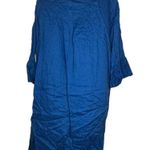 John Mark Blue Linen‎ Dress with Scarf nwt Size L Photo 3