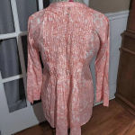 Roberta Roller Rabbit  Womens a Orange White Long‎ Sleeve Shirt Blouse XS Photo 1