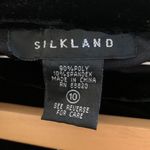 Silkland Stretch Velvet Slacks Dressy Pants Size 10 Black Elegant Zip Side Party Photo 7