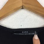 ZARA  Black Long Sleeve Fringe Bodycon Mini Dress Size Small Boho Western Photo 4