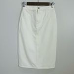 The Mannei Malmo White Denim Pencil‎ Skirt XS Knee Length Photo 7