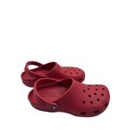 Crocs Size 10 Women Unisex Red Classic Clog Adjustable Strap Lightweight Photo 6