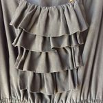 WYL Silk Ruffle Black Mini Dress Spaghetti Straps Black Size M Photo 3