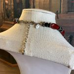 Chico's 0097 Tribal-Style Red & Black Statement Necklace w/Spiral Design Pendant Photo 2