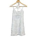 For Love & Lemons NWT  White Lace Floral Choker Neck Harriet Mini Dress Medium Photo 2