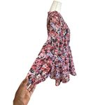 VICI  Women's Floral Print Balloon Sleeves Dress Tie Waist Flowy Skirt Spring M Photo 2