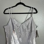 Wild Fable Gray Iridescent Maxi Slip Dress Size XL Fairy Glam Babydoll Satin NWT Photo 1