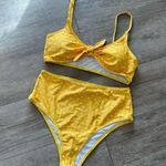 Amazon polka dot high waist swimming set💛 Photo 2