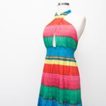 Alice + Olivia Lyndon Striped Halter Maxi Dress Photo 10
