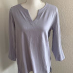 Orvis  Classic Collection 100% Pima Cotton Top with 3/4 sleeves.Lilac Purple Sz M Photo 0
