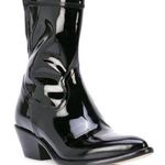 NEW RTA DENIM PATENT LEATHER ANKLE WESTERN BLACK BOOTS SZ 36 / 6 Photo 0