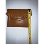 Michael Kors  Astor Tan Leather Studded Wallet Button Snap Envelope T Photo 3