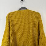 Moon & Madison Cable Knit Cardigan Womans Size XS Mustard Yellow Photo 5