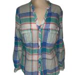 Columbia PFG button down shirt adjustable long sleeve plaid Size medium NWT Photo 0