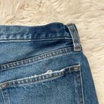 Abercrombie & Fitch Mid Rise Boyfriend Shorts Blue Denim Distressed Size 27/4 Photo 5