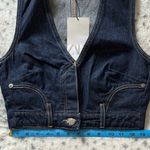 ZARA  Dark Denim Cropped Vest XS Photo 10