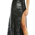 Mac Duggal . Sequined One Shoulder Back Bow Detail Gown. 93580 Photo 0