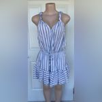 Mustard Seed  Blue and White Striped Top Photo 1