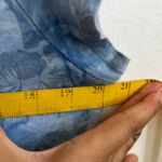 Blue Hawaiian Floral Top‎ Y2K Coconut Girl Vintage Inspired 2000s Large Photo 5