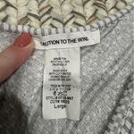 Caution to the Wind  Grey and White Tie Tank Top Photo 3