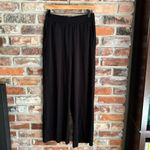 Lou & grey  Black Jersey Knit Wide Leg Pants, S Photo 1