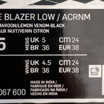 Nike New  Blazer Low X Acronym Night Maroon Photo 10