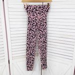 Aerie Offline  Real Me Twisted‎ Front High Waisted Leggings Pink Leopard Small Photo 2