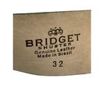 Bridget Shuster Cowhide Wide Green Belt Fleur De Lis Heart Brass Rhinestones 32 Photo 4