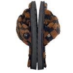 Minnetonka NEW  Esme Slippers Checkerboard Faux‎ Fur Open Toe Size 6 Photo 3