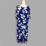 Lands' End Lands’ End Plus Size Blue & White Floral Midi Dress 3X (24W-26W) Photo 1