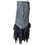 Chagall Gray Black Lace Ruffle Bead Sequin Embellished Cocktail Party Skirt Sz 6 Photo 3