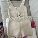 ZARA Knit crop top with slit hem & knit shorts / Photo 0