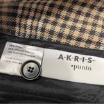 Akris Punto Tan & Black Glen Check Plaid Cuffed Trouser Pants Size 8 Photo 3