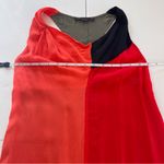 Alexander Wang  Color Block 100% Silk Drape Front Racerback Mini‎ Dress Size 2 Photo 5