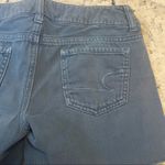 American Eagle Dark Cornflower Low Rise Denim Cutoff Shorts Size 0 Photo 7