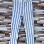 Good American  Baby Blue white stipe jeans size 24 Photo 0