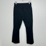 Gap Black Flare Leg Pants Size 10 Cropped High Rise Stretch Cotton Blend Photo 2