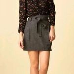 Ulla Johnson 952  Paper Bag Leo Wool Belted Mini Skirt Size 2 Color Grey Photo 2