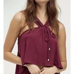 Free People Porter Flowy Ribbed Crop Tank Top Size XS Plum NWT Photo 0
